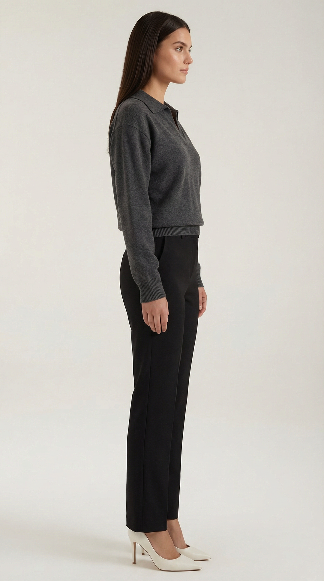 'Margaret' Casual Polo met V-hals