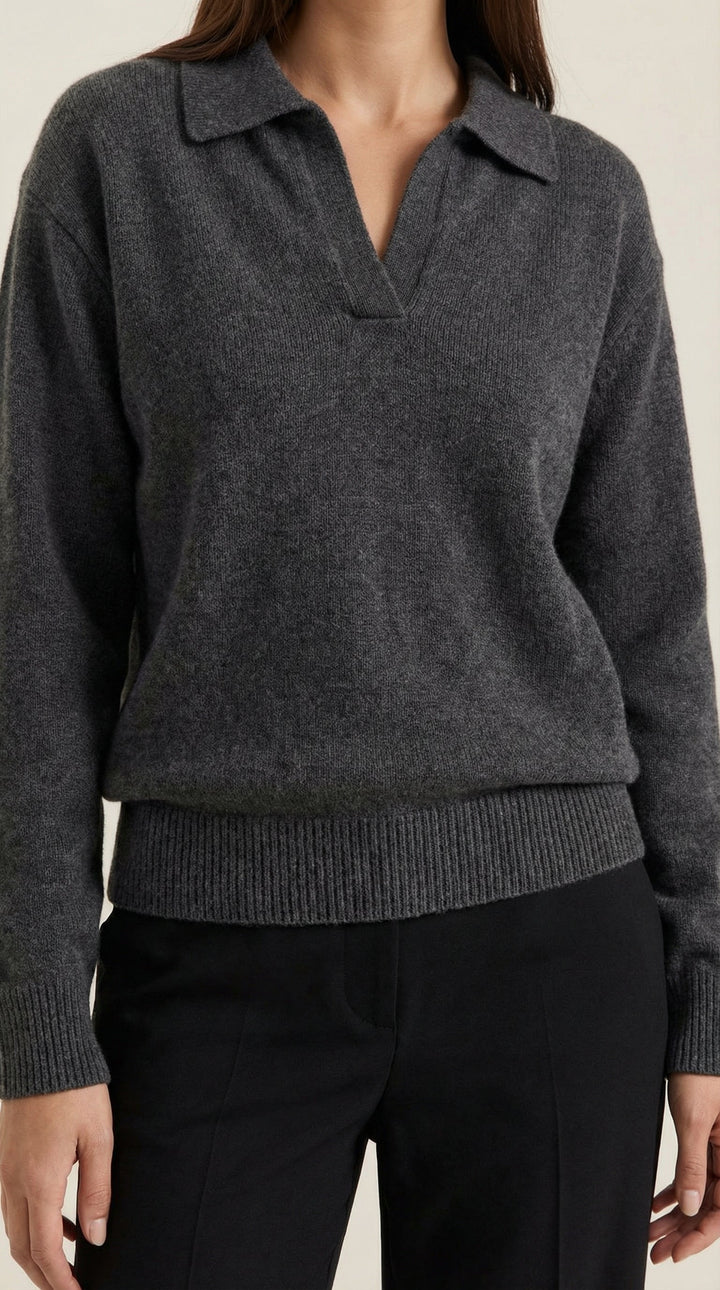 'Margaret' Casual Polo met V-hals