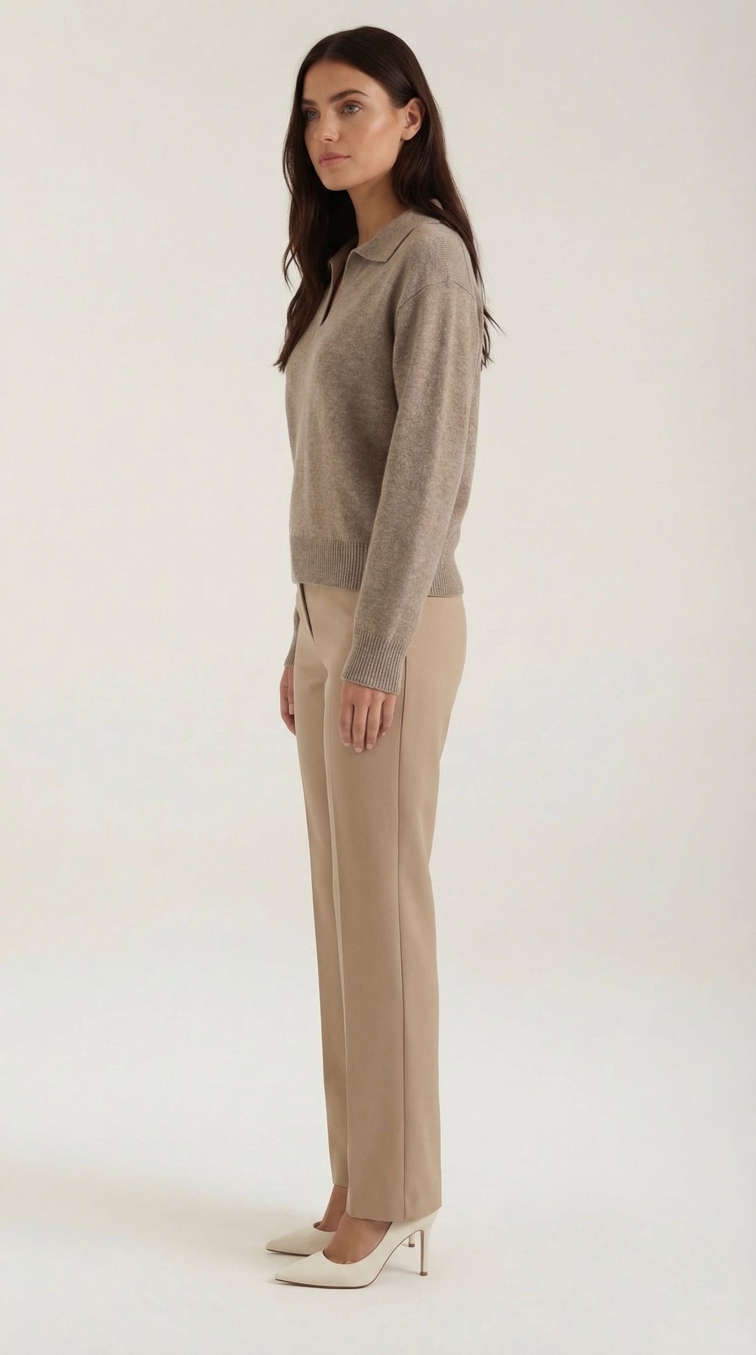 'Margaret' Casual Polo met V-hals