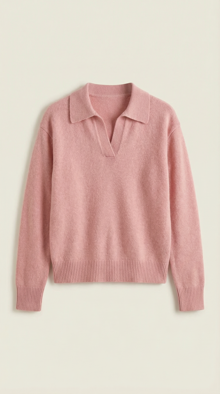 'Margaret' Casual Polo met V-hals