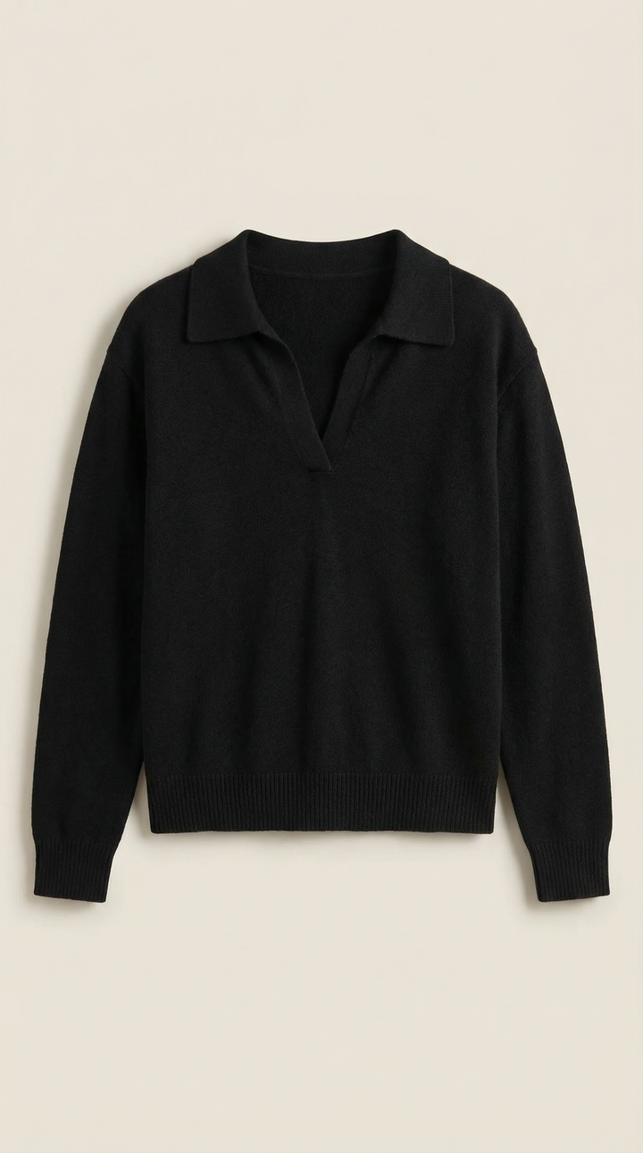 'Margaret' Casual Polo met V-hals