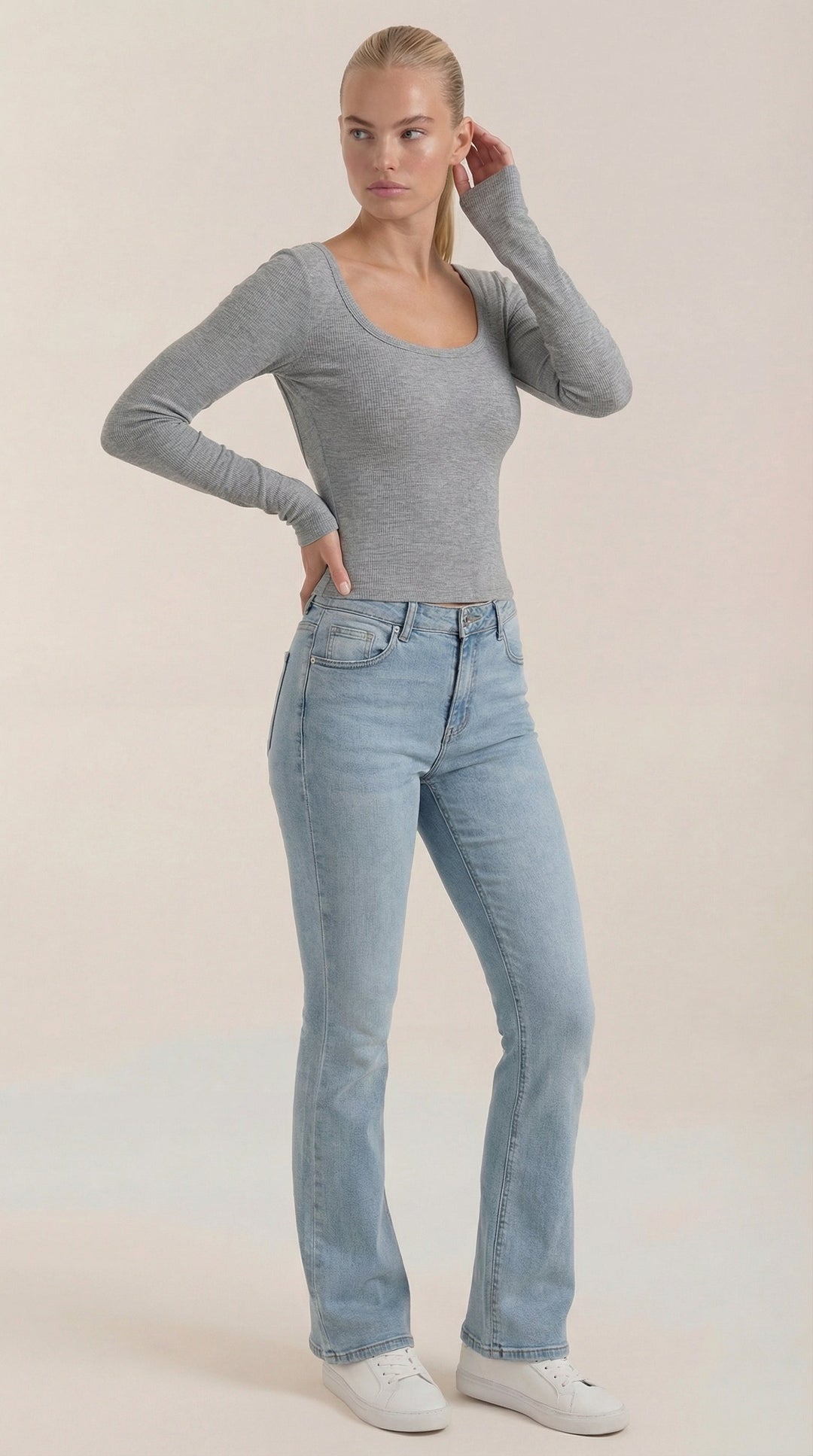 Marian V-Hals Lange Mouwen Top