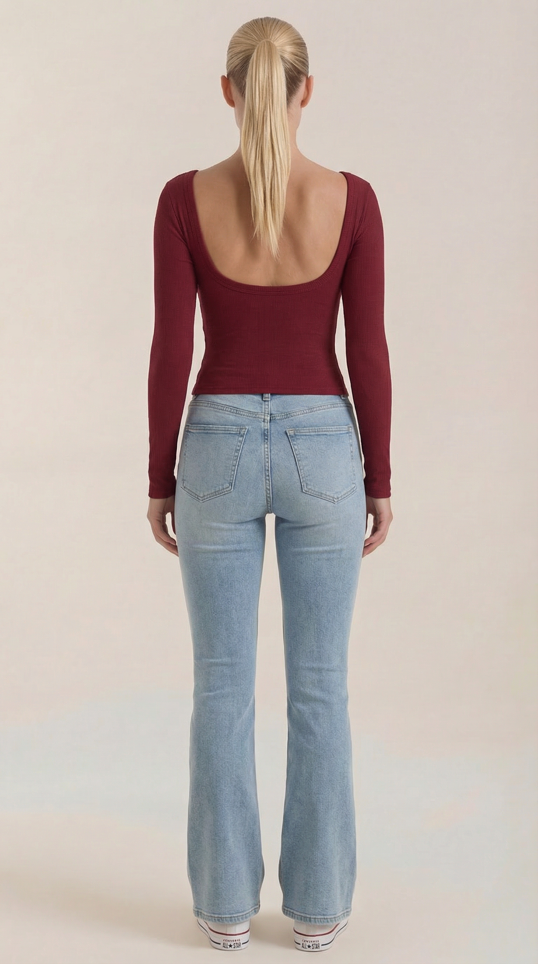 Marian V-Hals Lange Mouwen Top