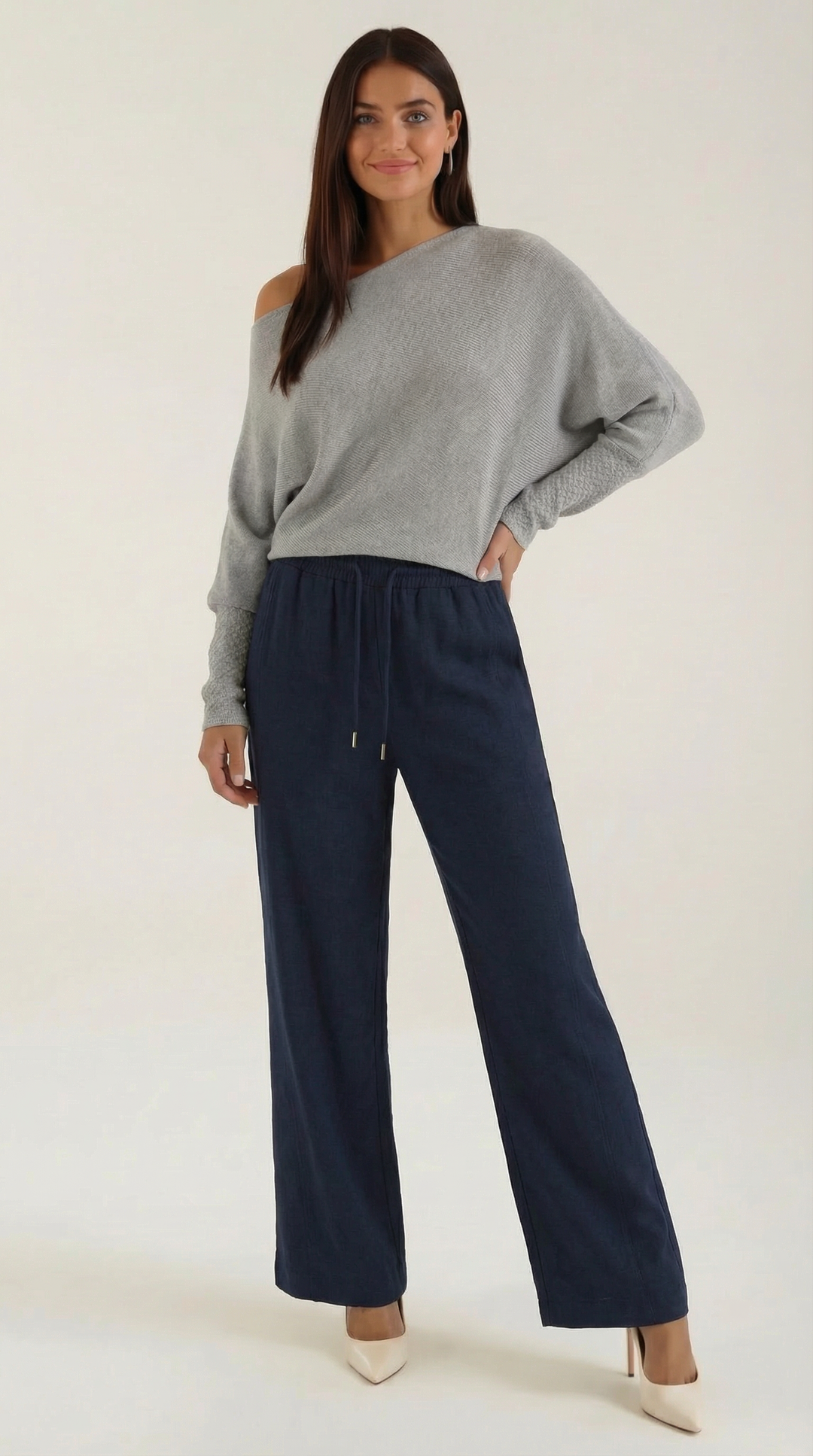 Mildred Off-Shoulder Gebreide Trui