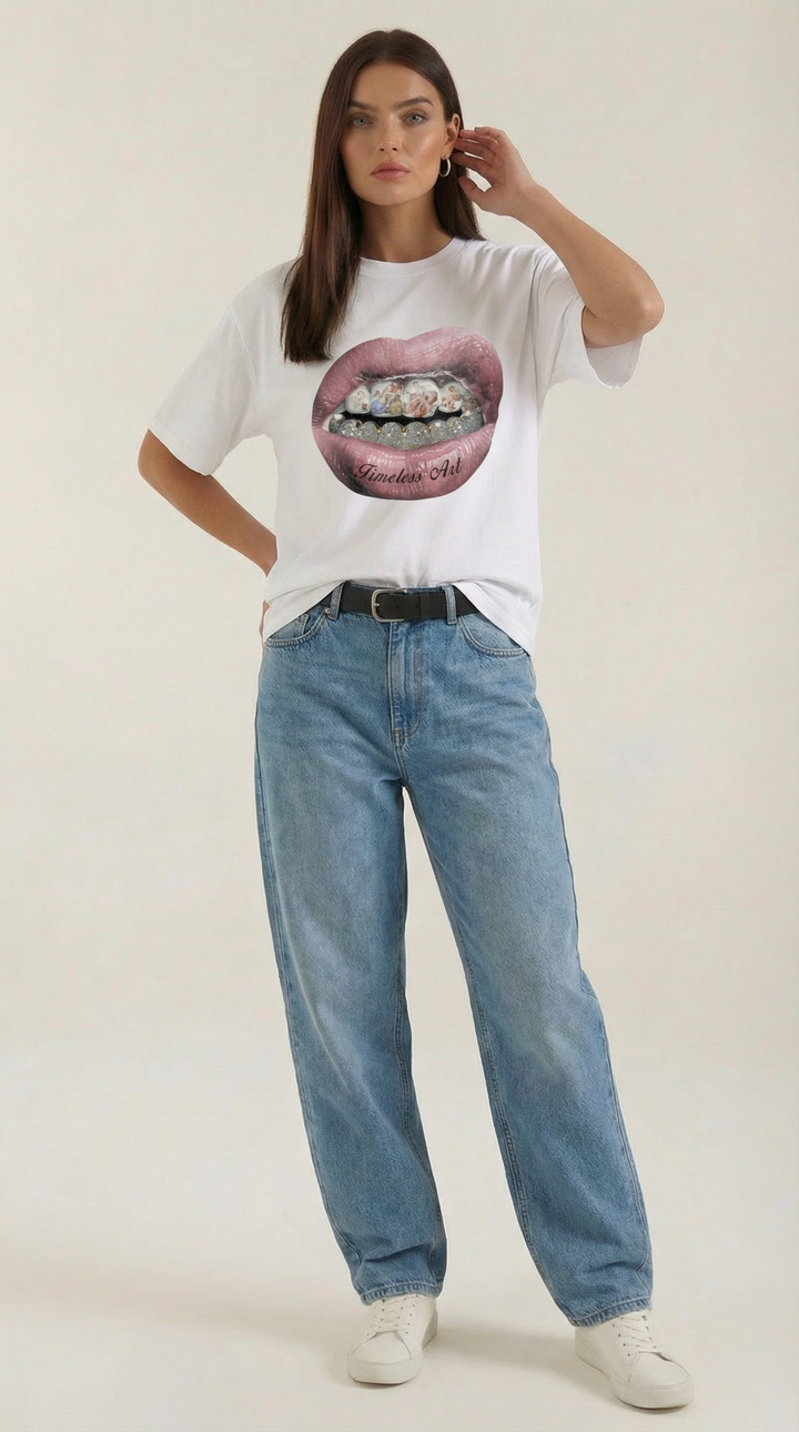'Natalia' Oversized T-Shirt met Grafisch Ontwerp