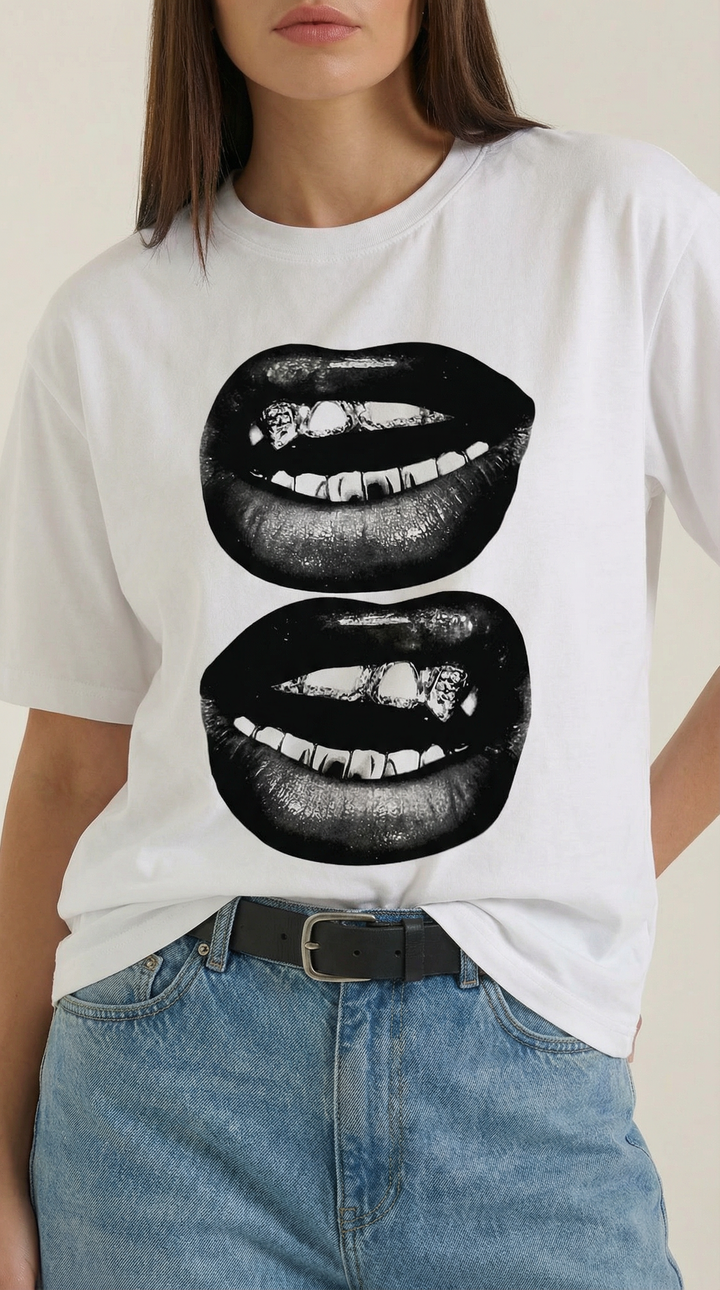 'Natalia' Oversized T-Shirt met Grafisch Ontwerp