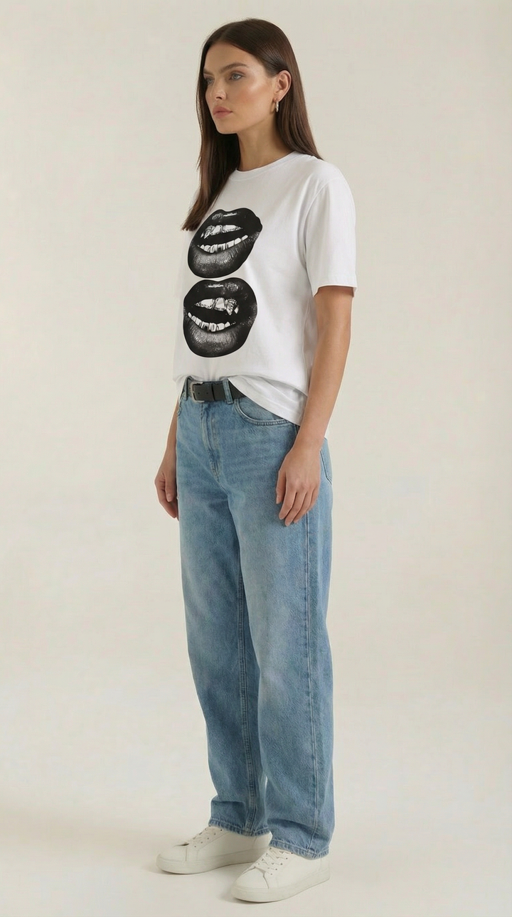 'Natalia' Oversized T-Shirt met Grafisch Ontwerp