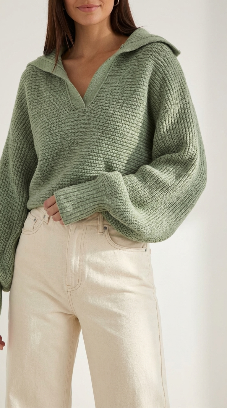 Chunky gebreide coltrui