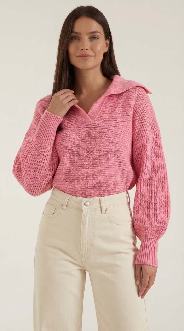 Chunky gebreide coltrui