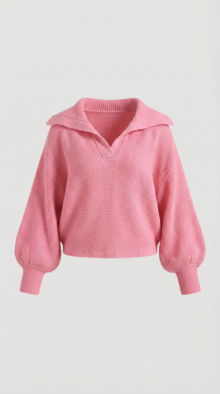 'Pauline' chunky knit hoge nek trui