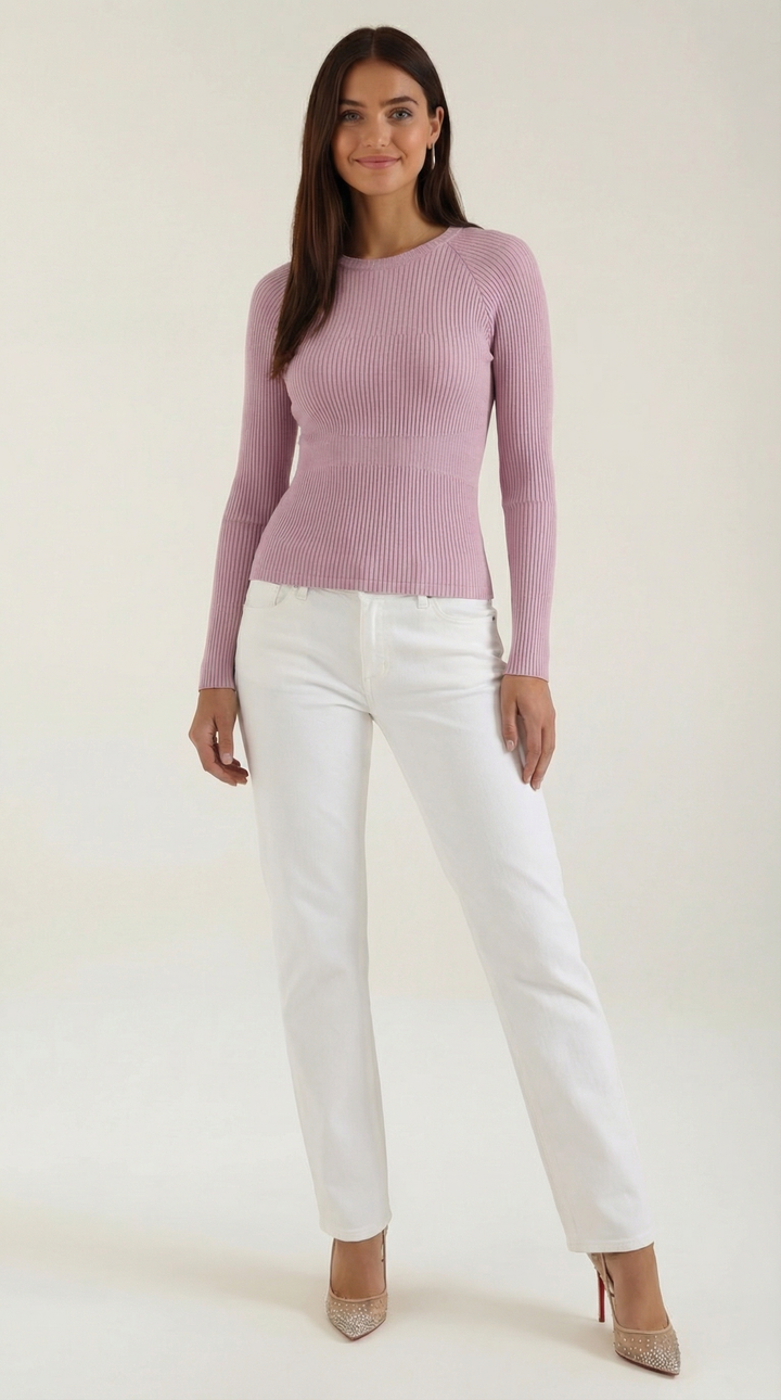 Samantha Rimpel Lange Mouwen Blouse