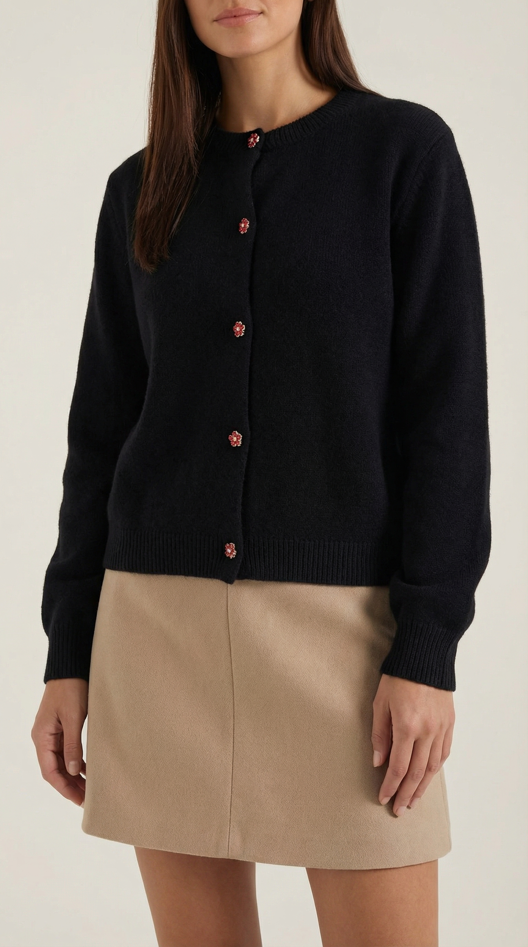 Gebreide cardigan met knopen