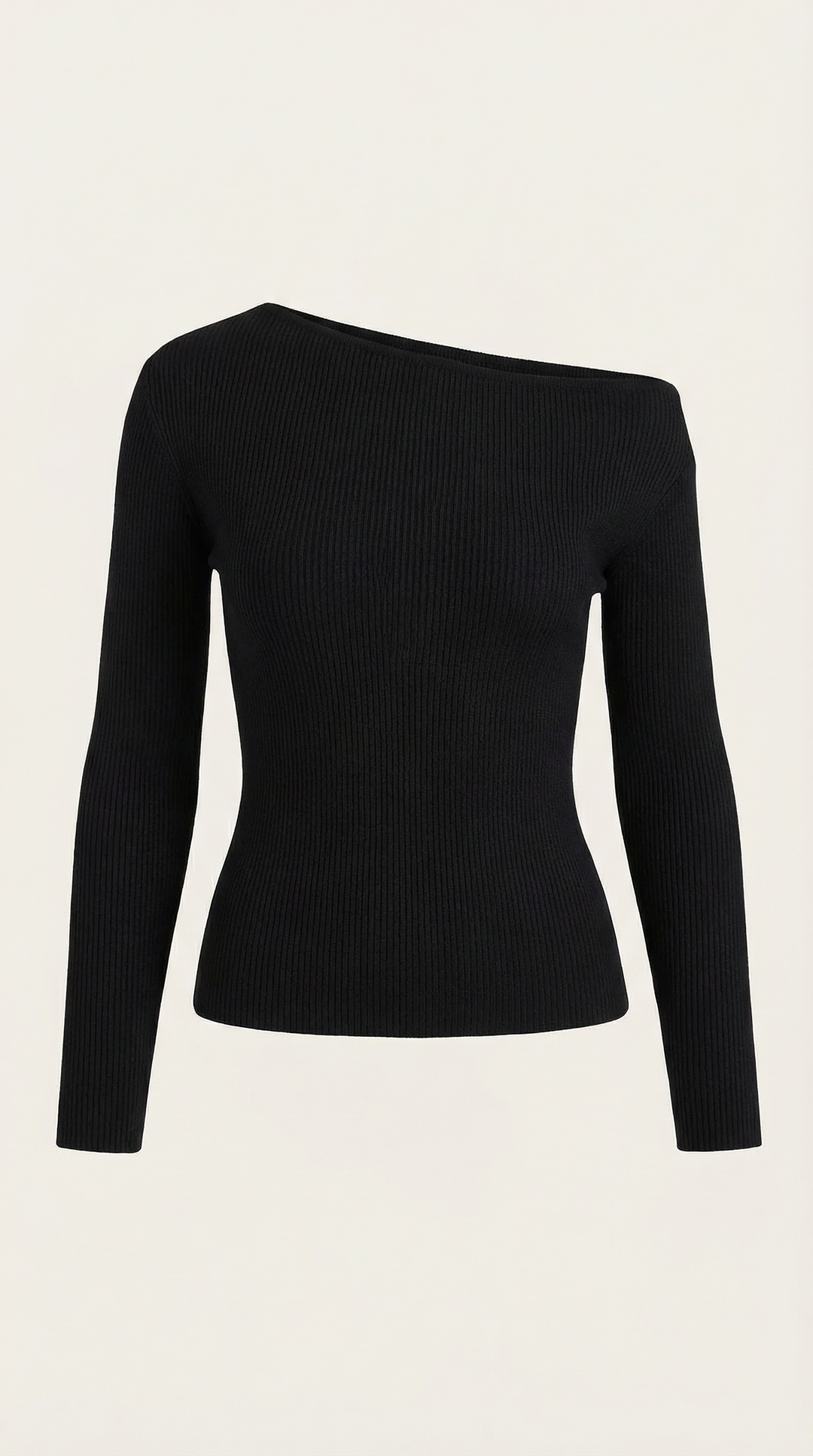 Asymmetrische Shirley Gebreide Top