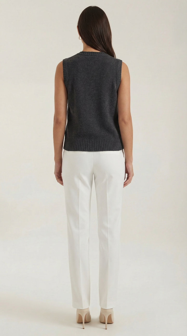 Sylvia knooploze gebreide top