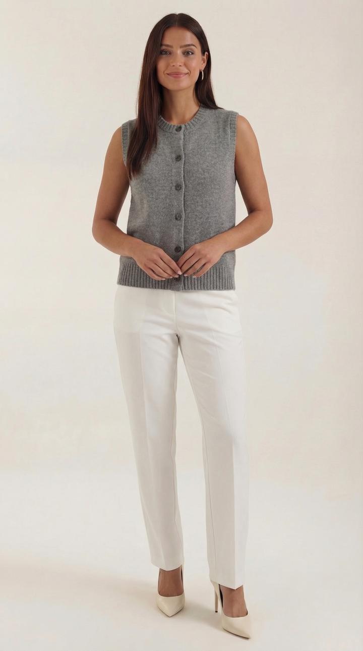 Sylvia knooploze gebreide top