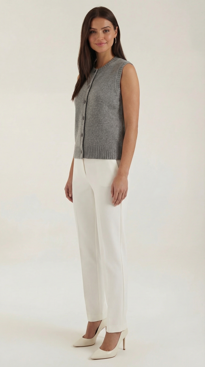 Sylvia knooploze gebreide top