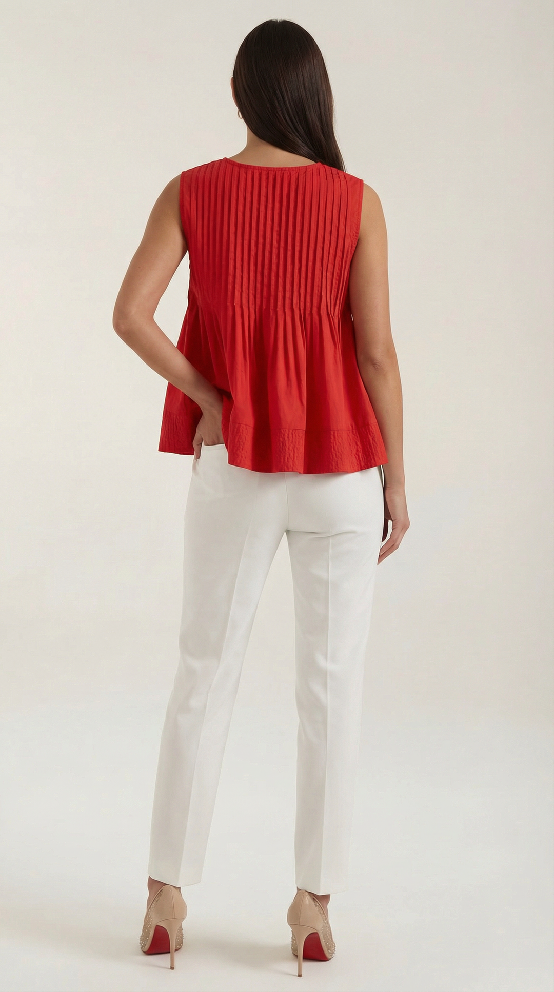 Tess peplum jurk met plooien - Premium stijl