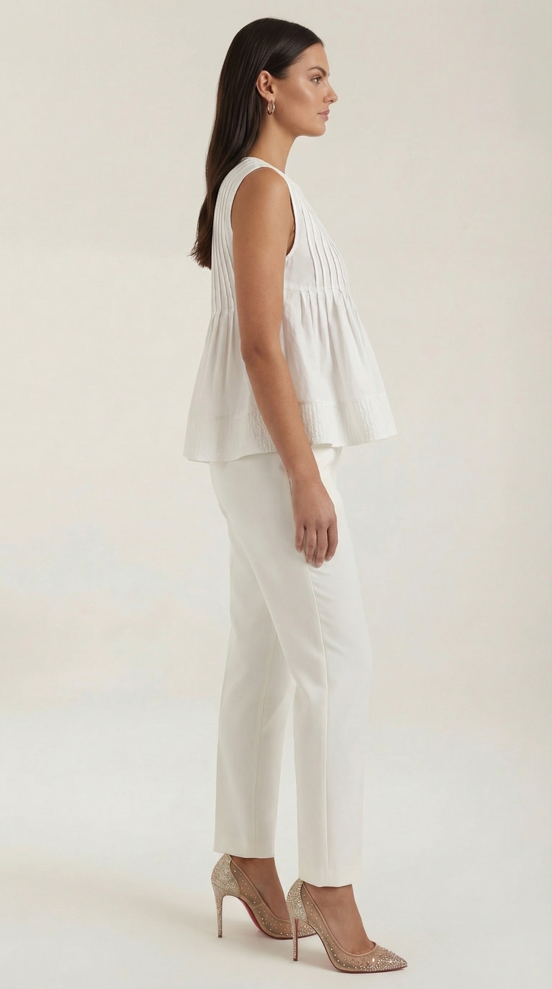 Tess peplum jurk met plooien - Premium stijl