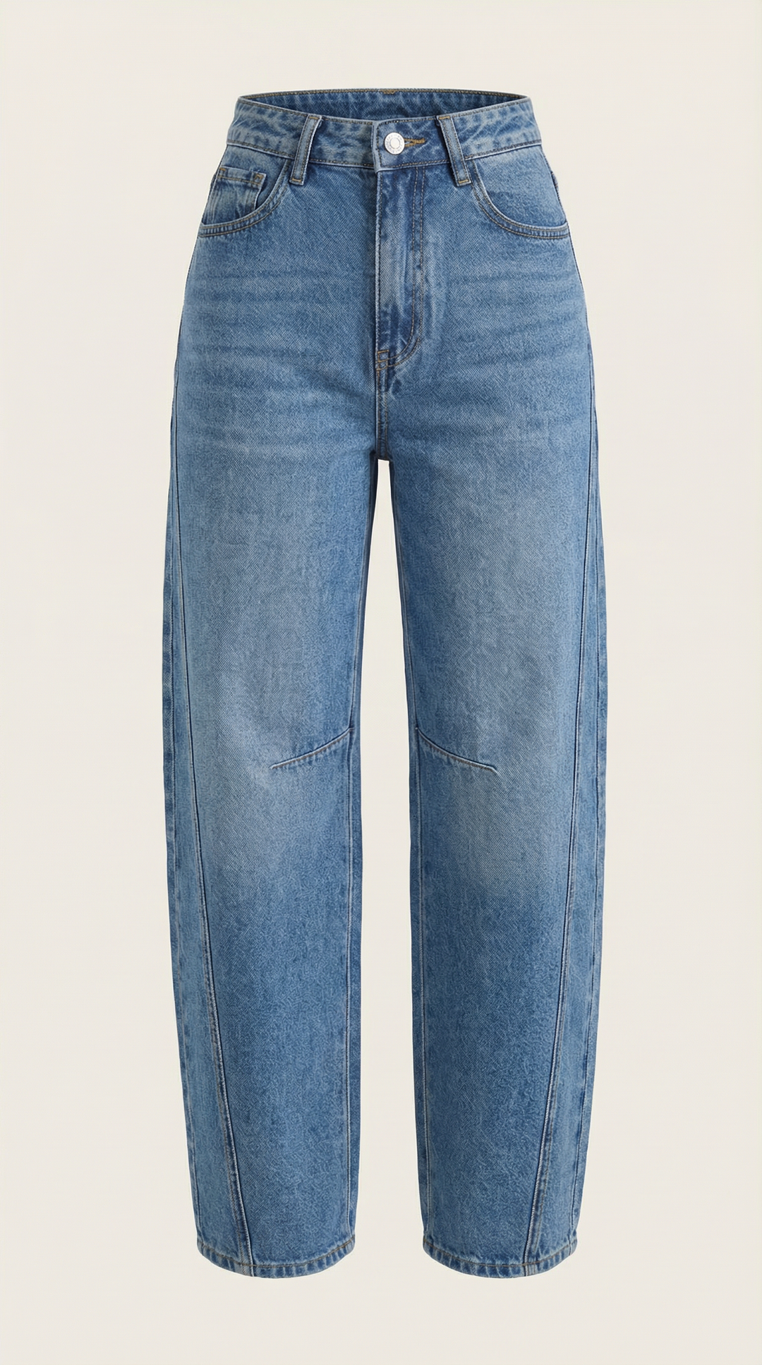 Vicki Hoge Taille Barrel Leg Jeans