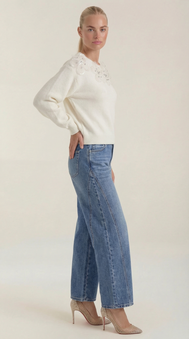 Vicki Hoge Taille Barrel Leg Jeans