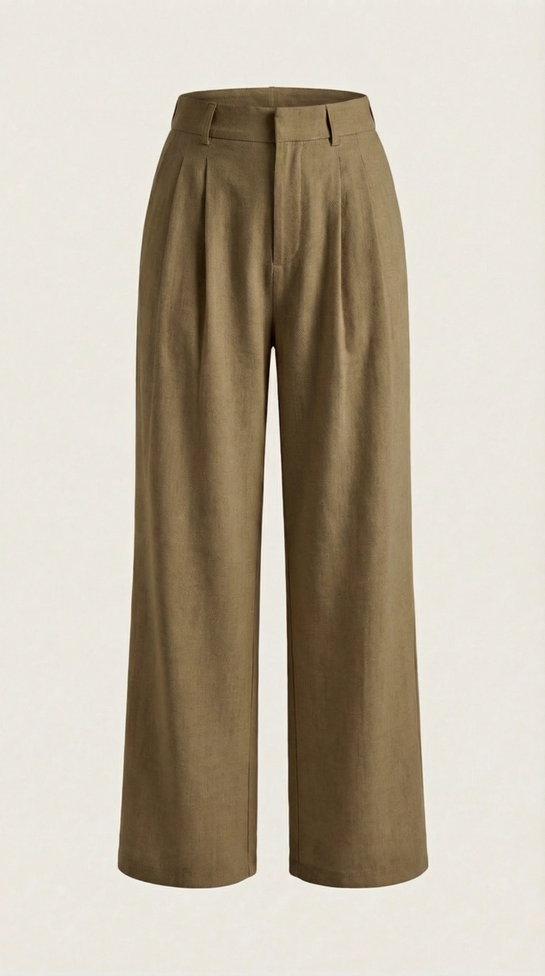 Courtney Hoge Taille Plissé Broek