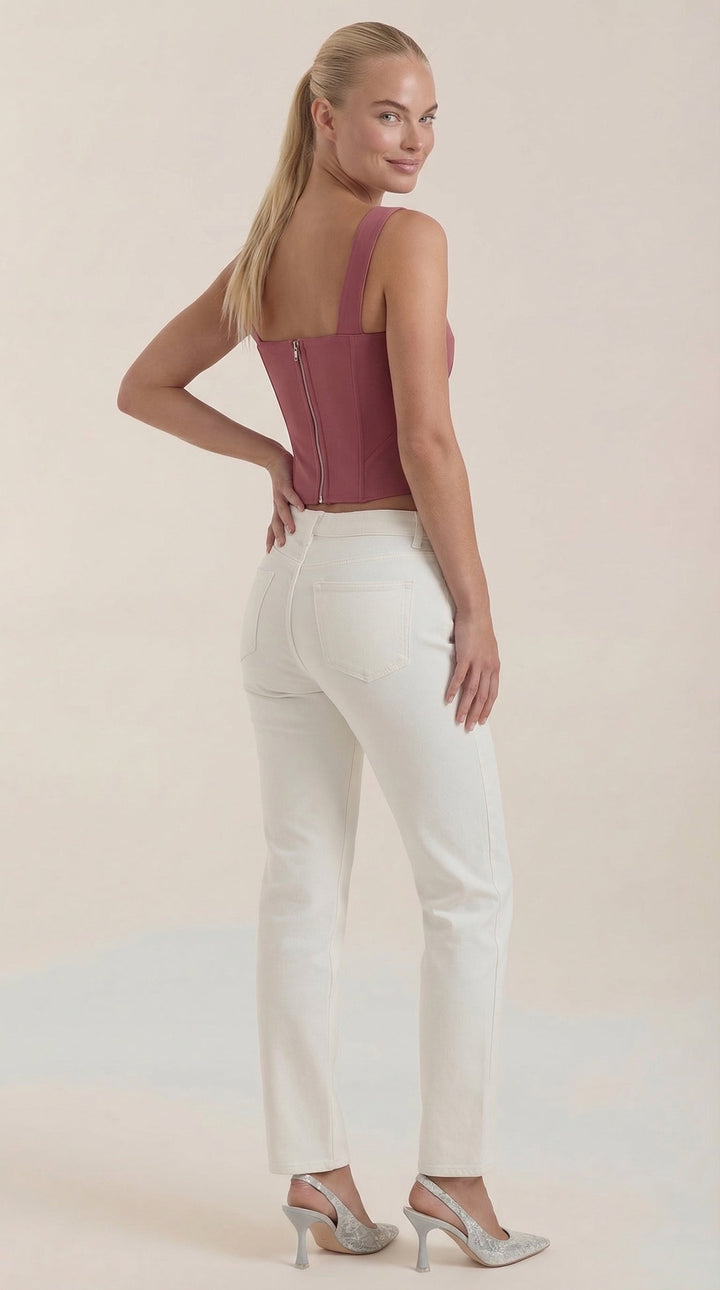 Eloise corset-stijl mouwloze top