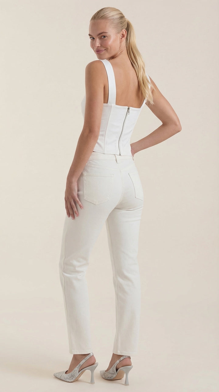 Eloise corset-stijl mouwloze top