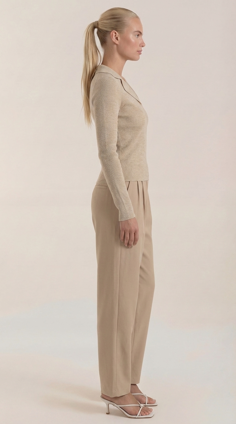 'Sara' elegante gebreide hals trui