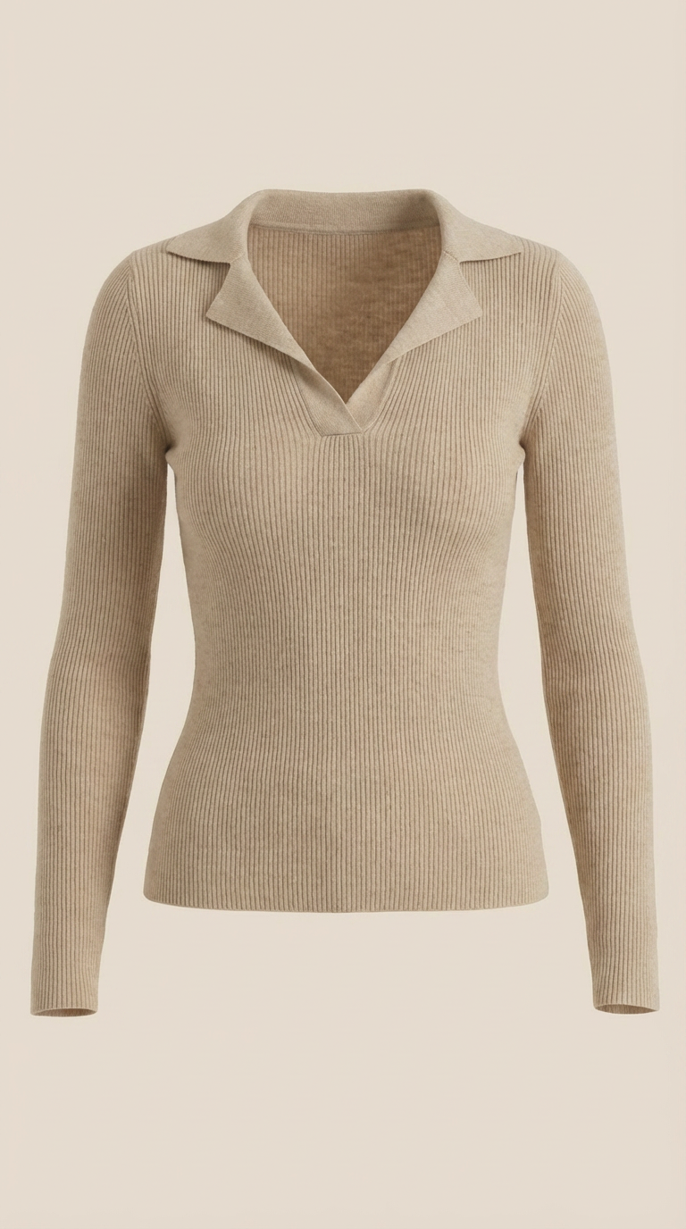 'Sara' elegante gebreide hals trui